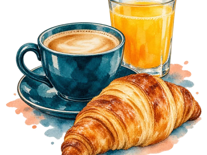 Ilustración orientativa del desayuno especial
